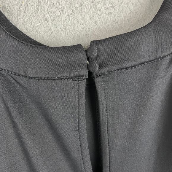 Torrid 1 Mini Scuba Fluted Dress in Deep Black - Picture 5 of 11